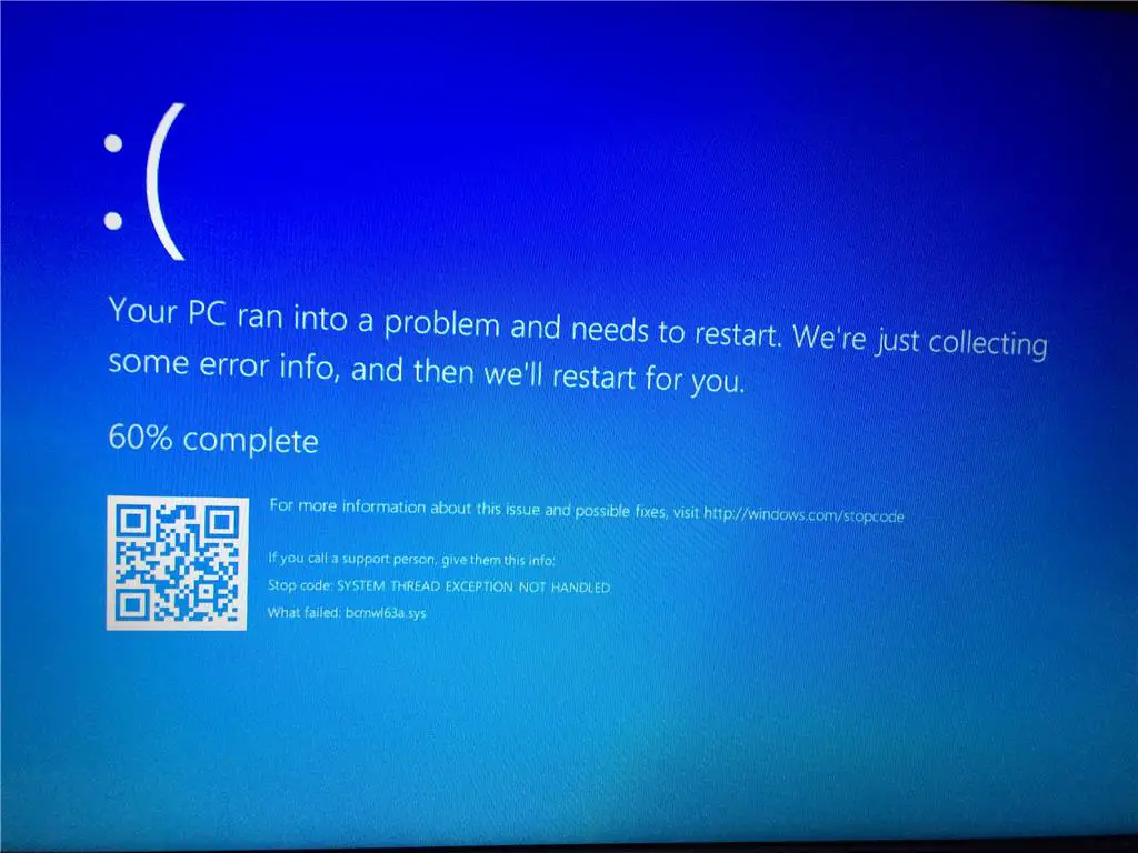 Solved: System Thread Exception Not Handled Windows 10, 8.1 and 7