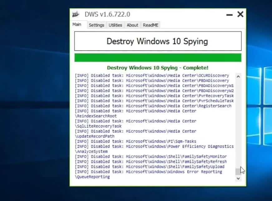 Töten Sie den Windows 10-Spion