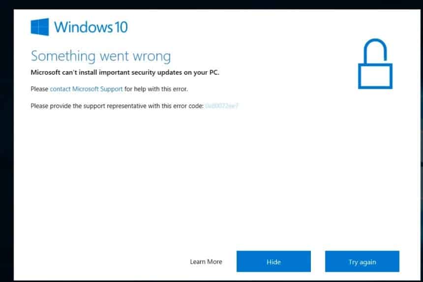 Solved Microsoft Cannot Install Important Security Updates On Your Pc 0xee7 Windows101tricks