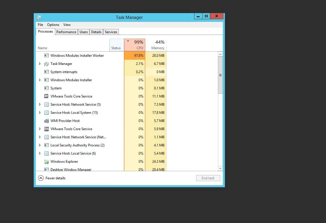 Windows Modules Installer Worker High CPU Usage on Windows 10