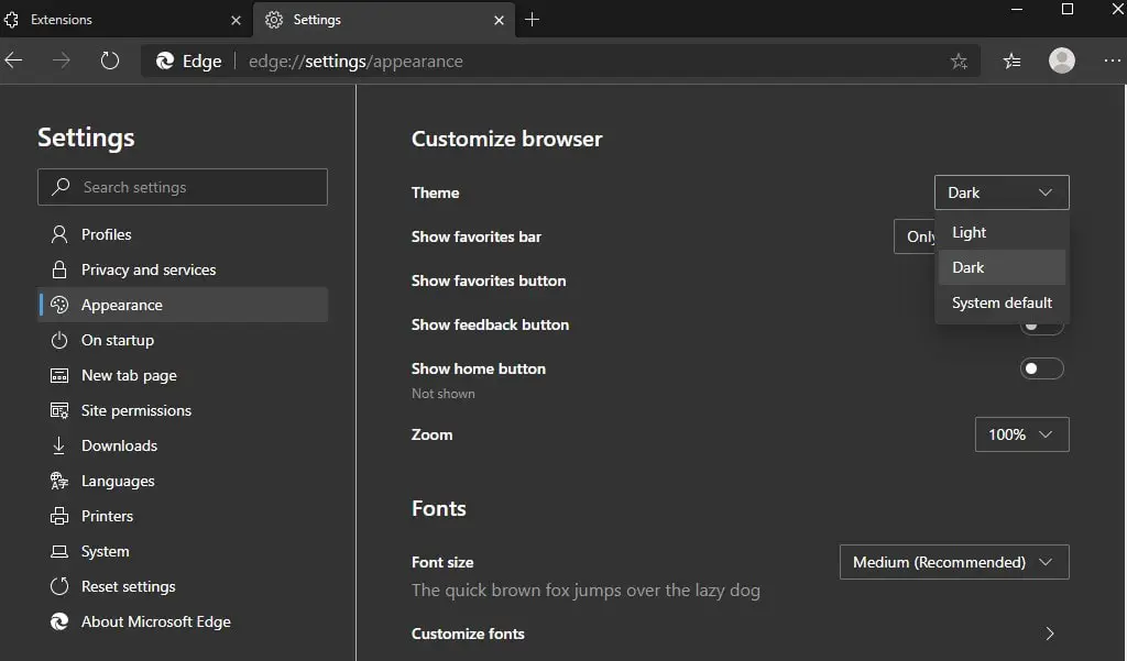 How To Enable Dark Theme In Microsoft Edge (chromium) All Things The ...