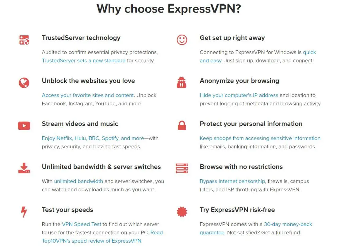 Why choose ExpressVPN