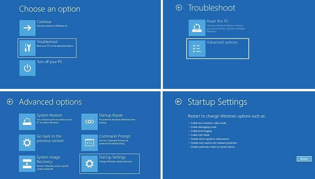 windows safe mode with networking not working