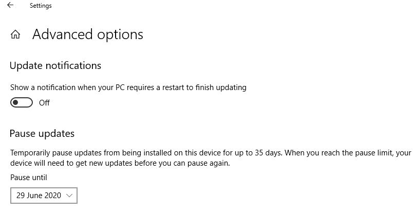Windows 10-Updates anhalten