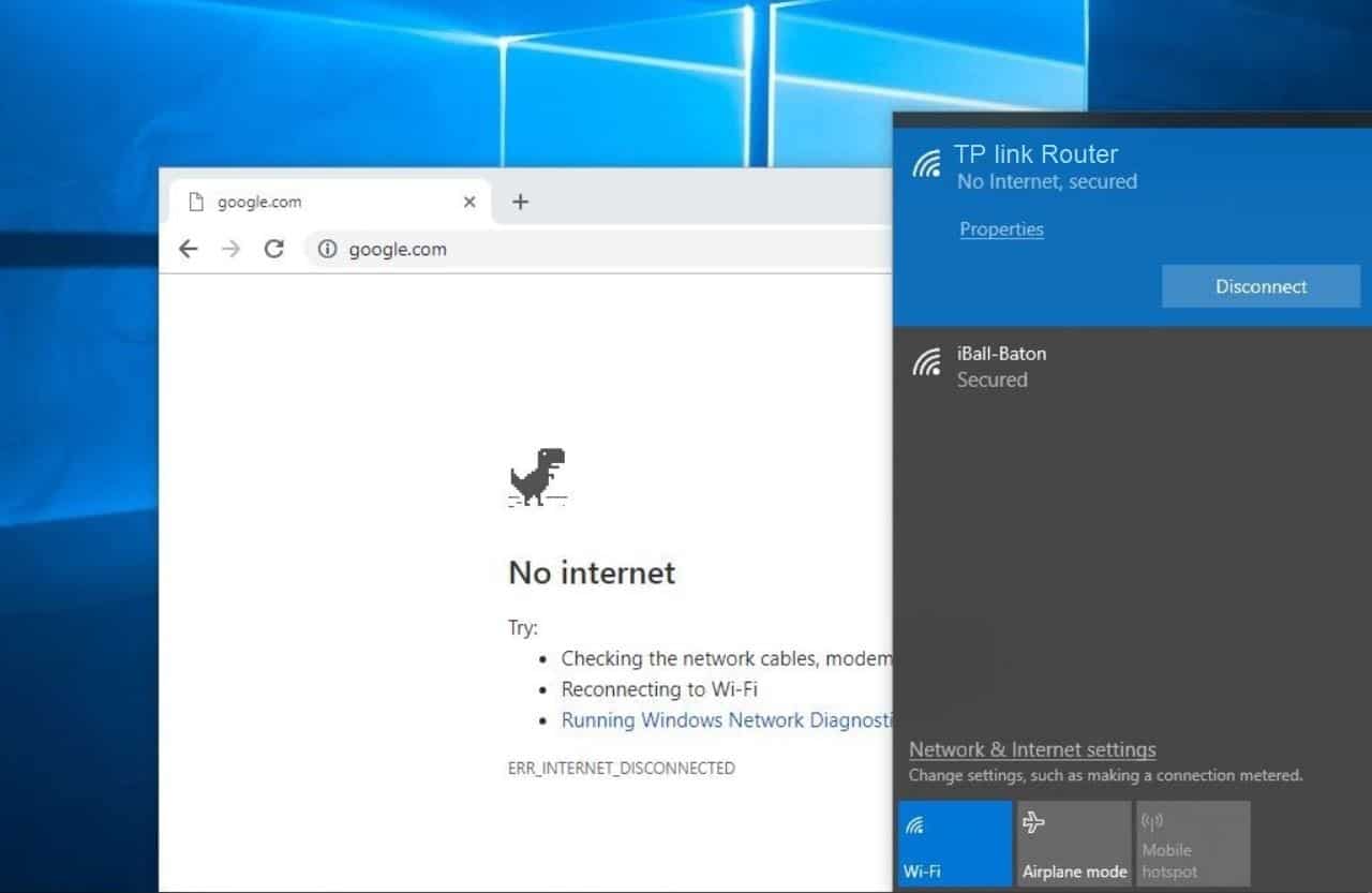 windows 10 pro version 1511 no internet