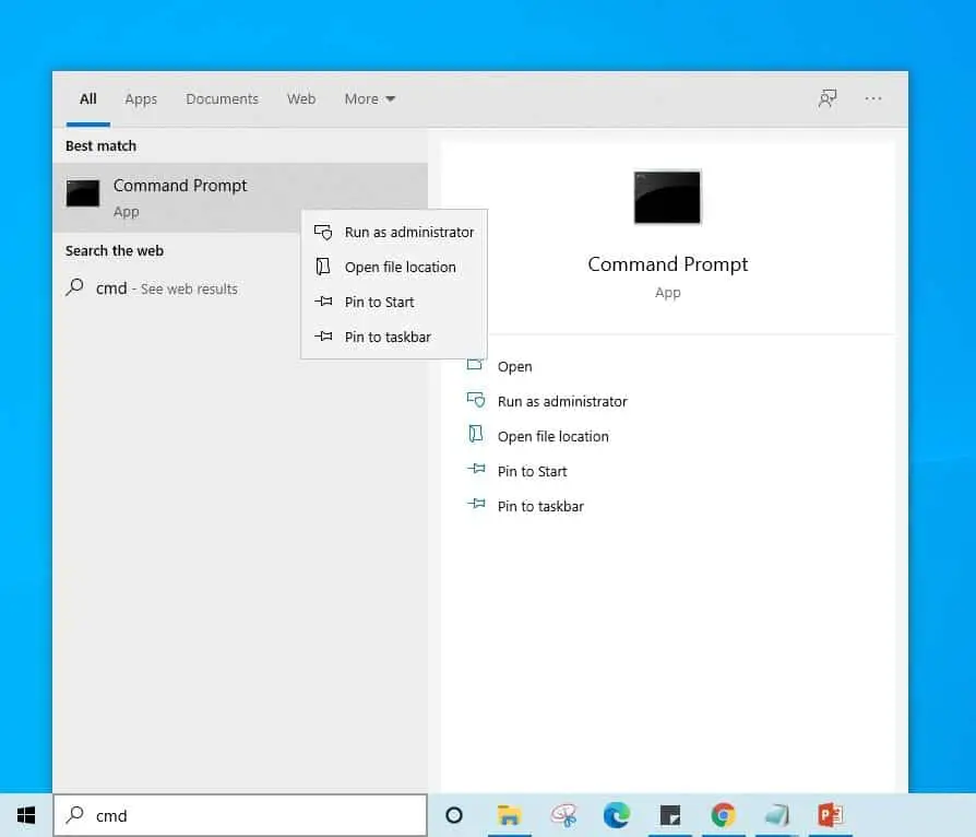 list of admin command prompt windows 10