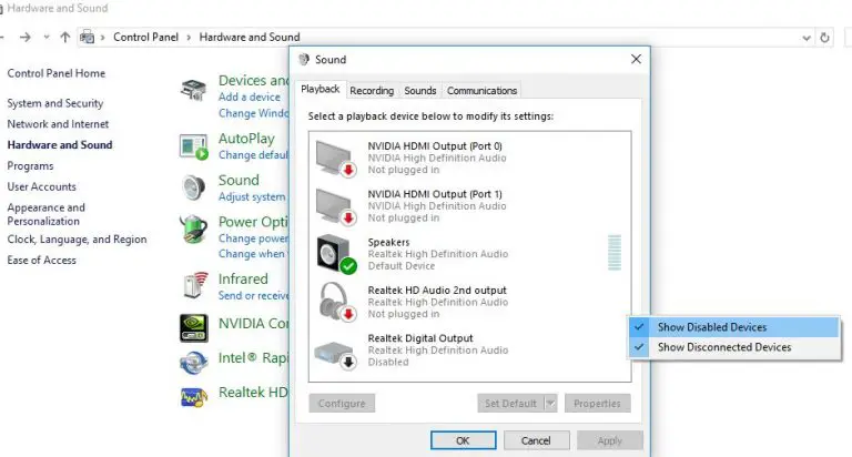 Sound Not Working "Audio Device Is Disabled" On Windows 11/10