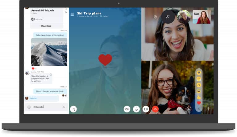 screenshot skype video call
