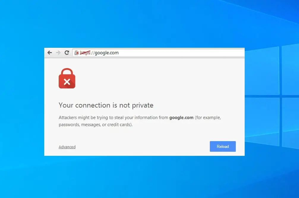 Your connection is not private