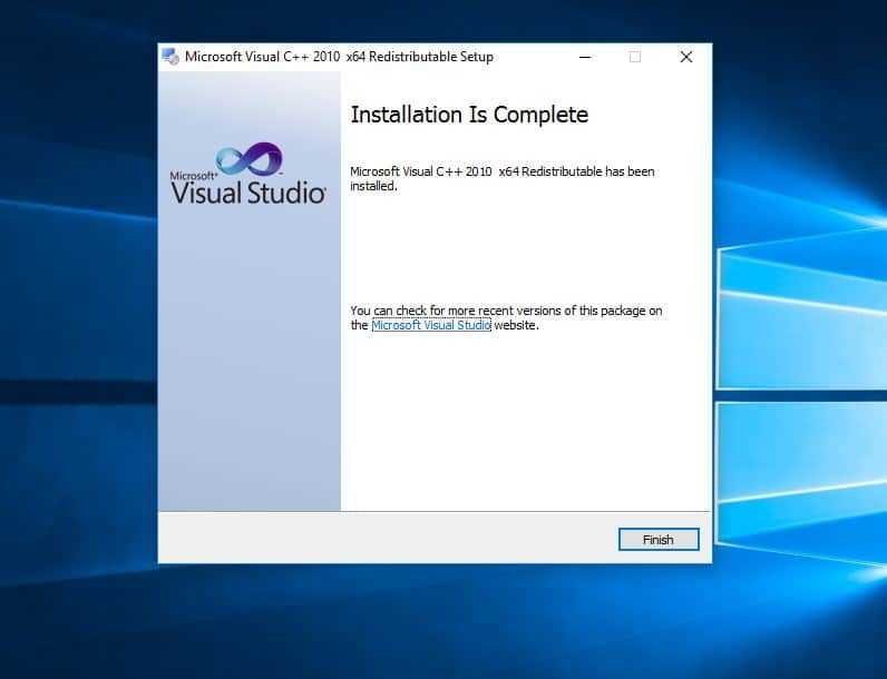 Installieren Sie Visual C ++ 2010