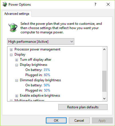 windows brightness slider not working