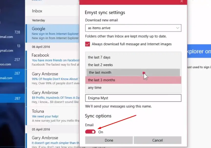 Windows 10 Mail app is not syncing