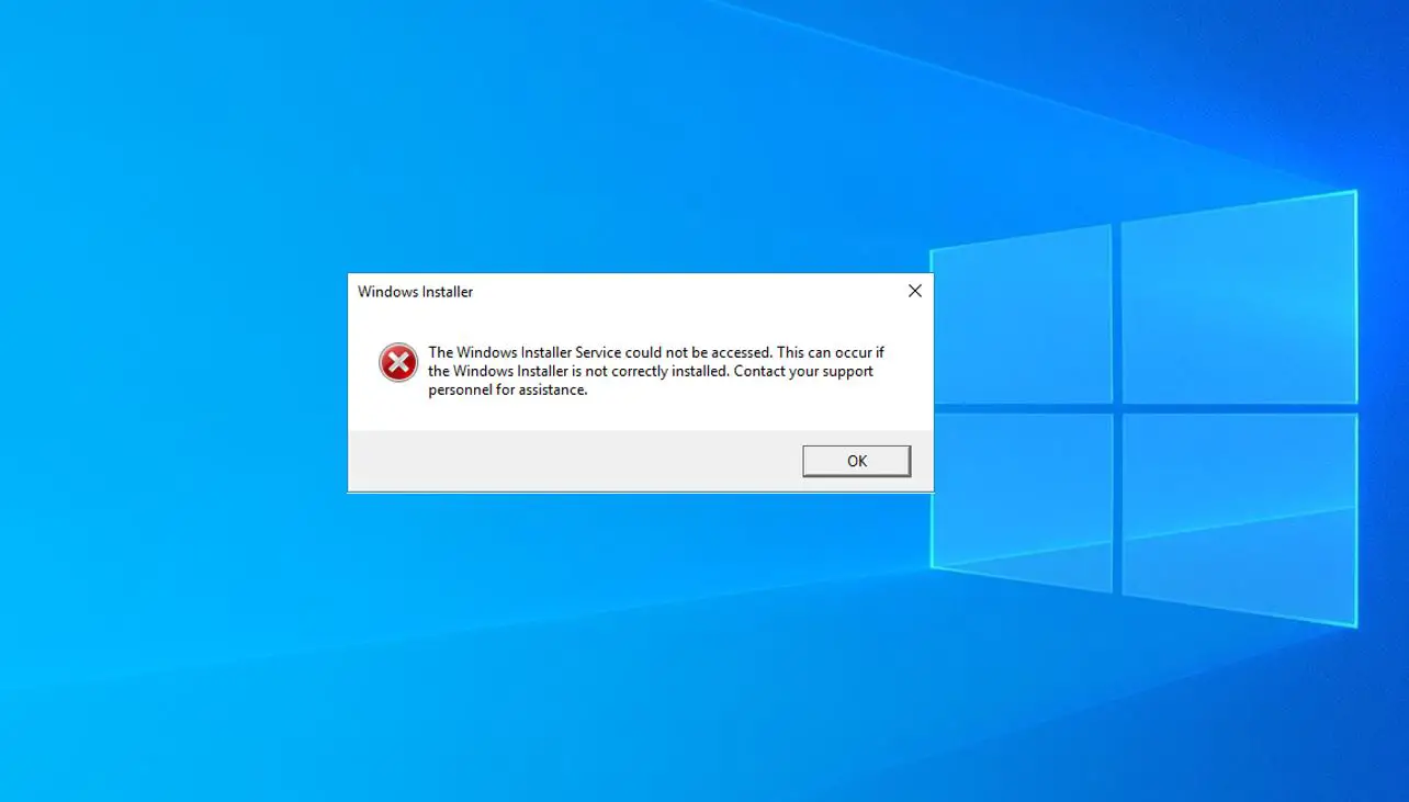 windows installer could not be accessed windows 10