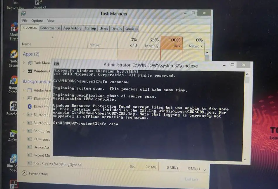 sfc unable to repair corrupt files windows 10