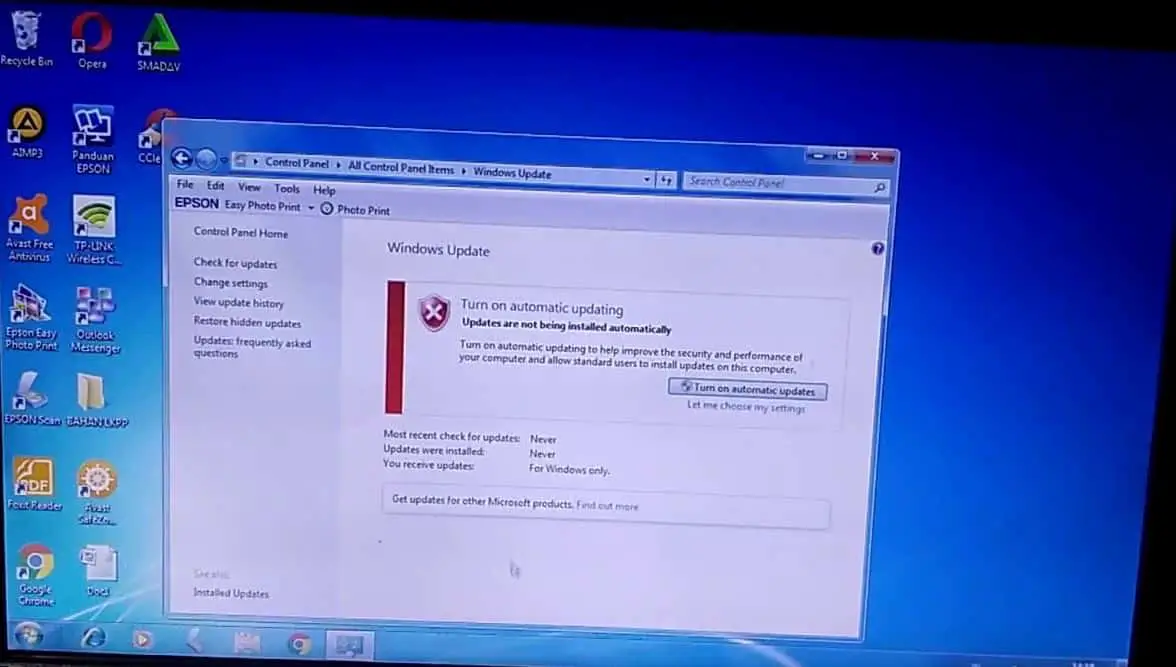 Suchen Sie nach Windows 7-Updates