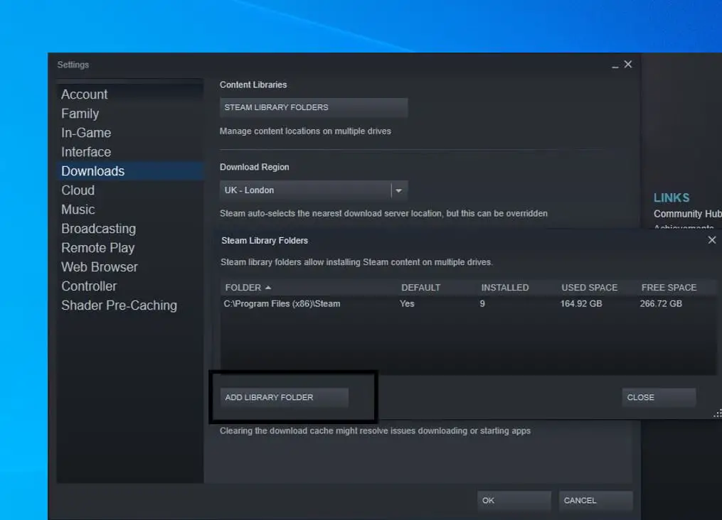 how to add steam library folder on mac