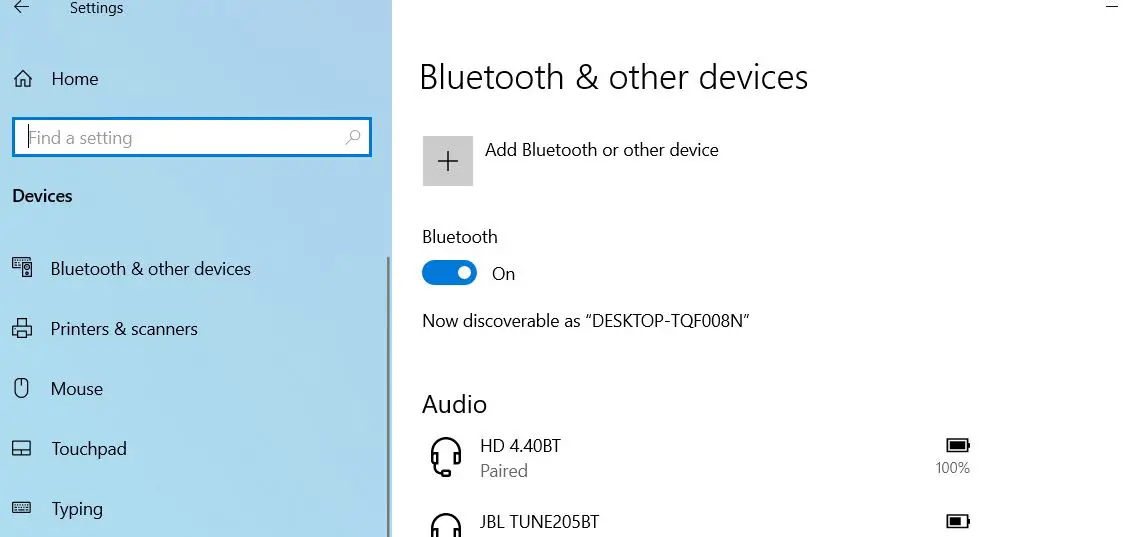 bật Bluetooth