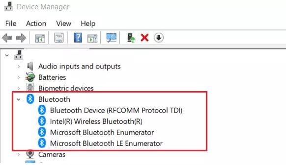 Bluetoothサポートを確認する