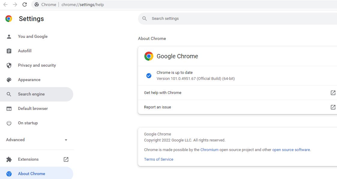 Chrome версии 101