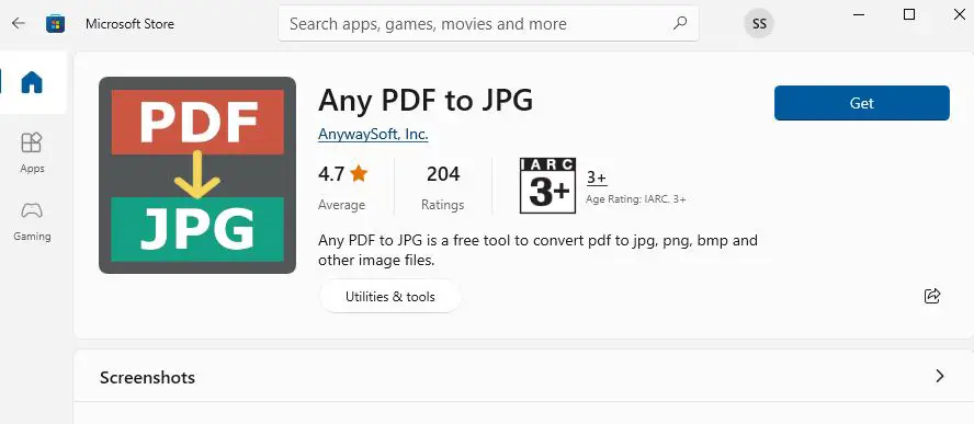 Any PDF to JPG