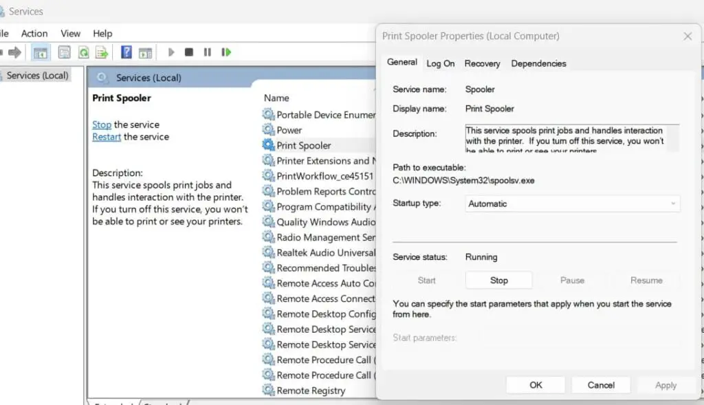 Solved Print Spooler Keeps Stopping on Windows 11
