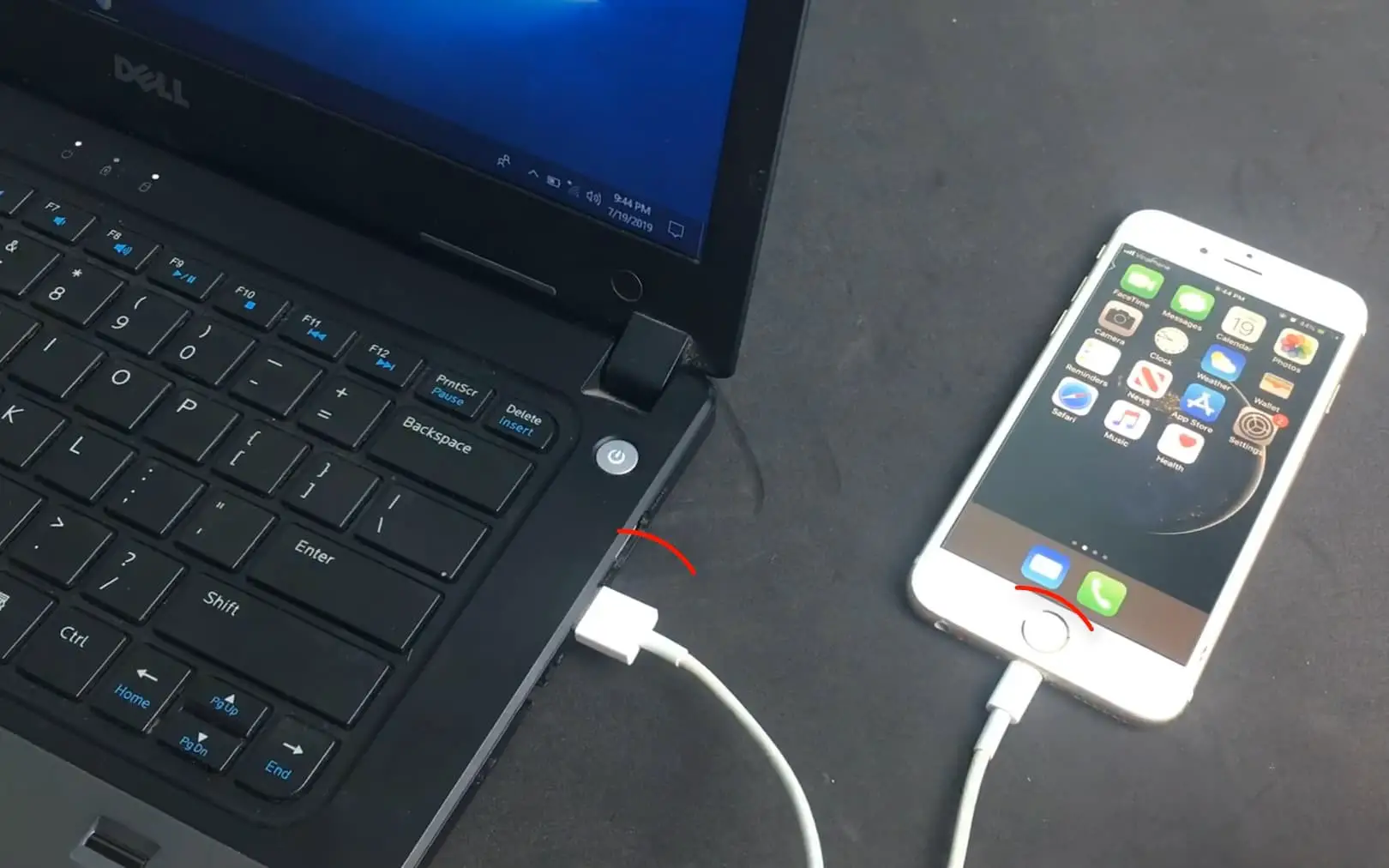 connect USB cable properly