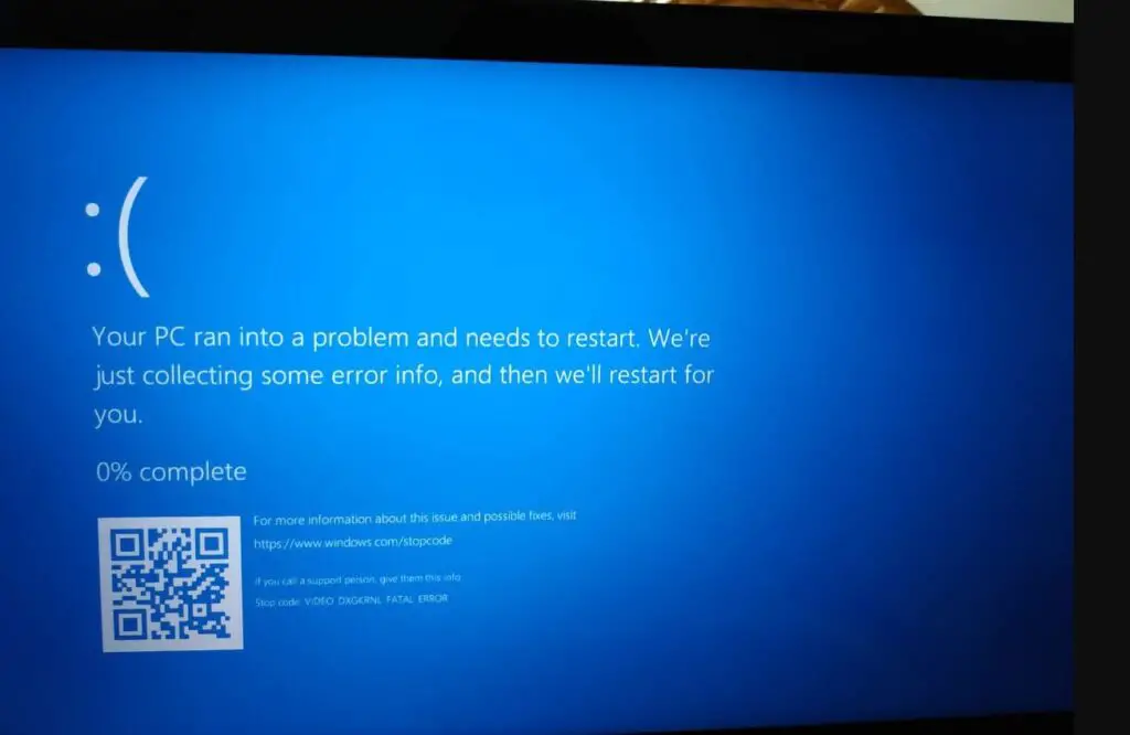 Windows 11 video dxgkrnl fatal error 