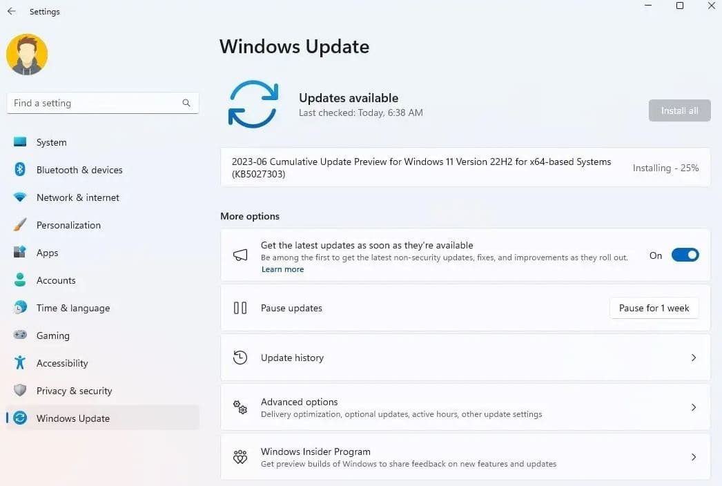 Download Windows 11 update