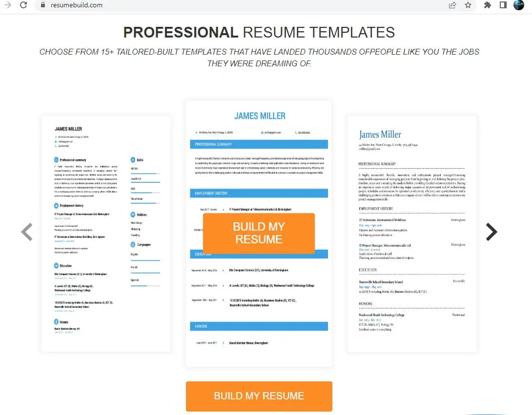 Choose Resume Template