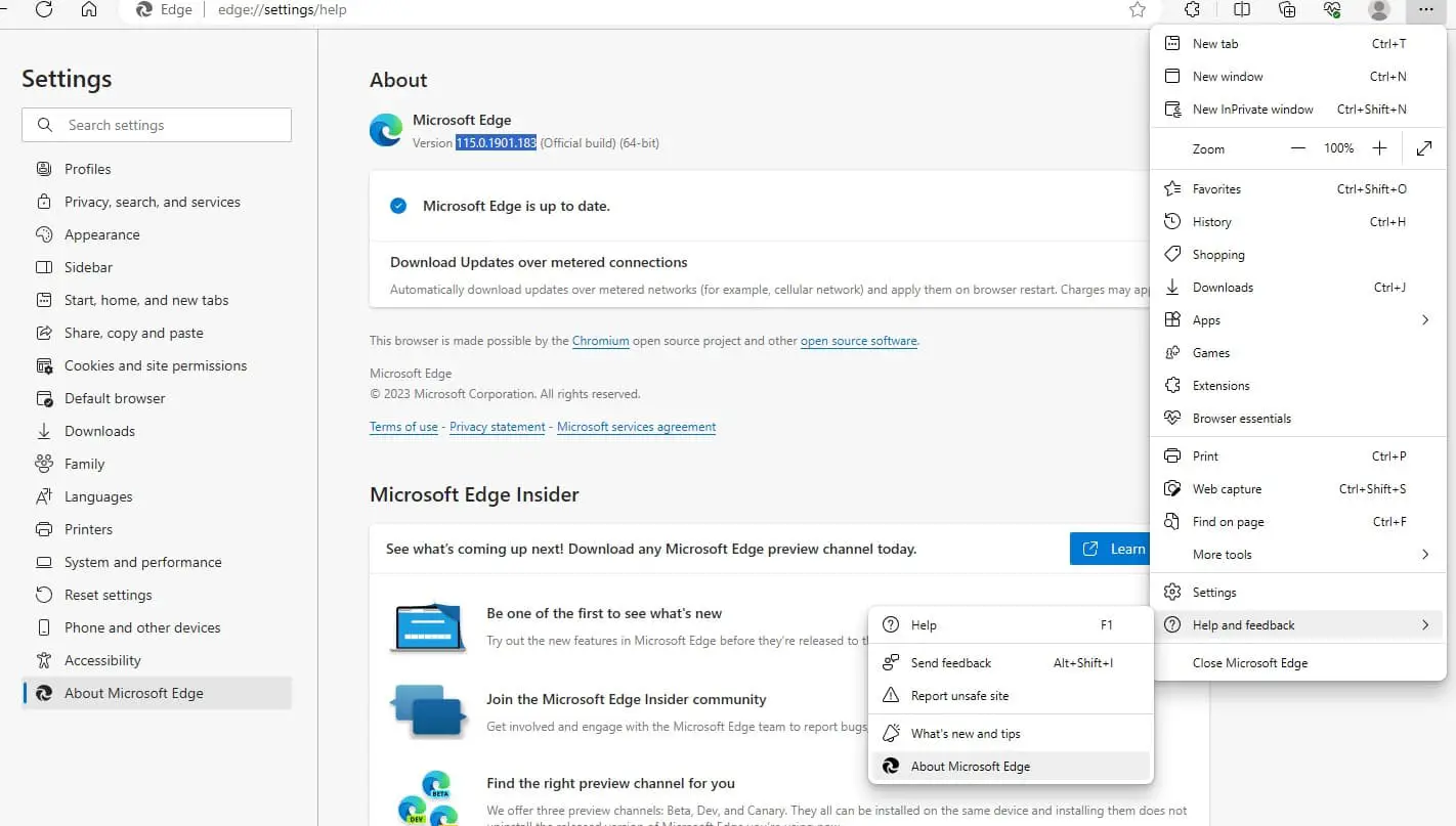 Microsoft Edge 115 download