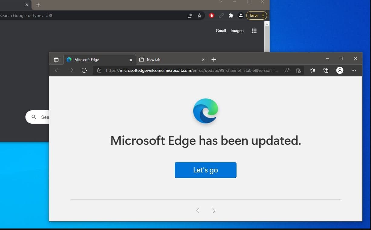 Как обновить Microsoft Edge