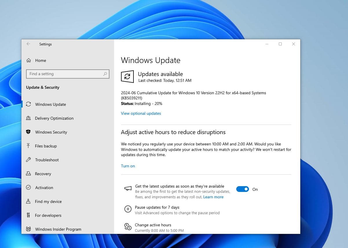 Download Windows 10 KB5039211 June 2024 Security Update